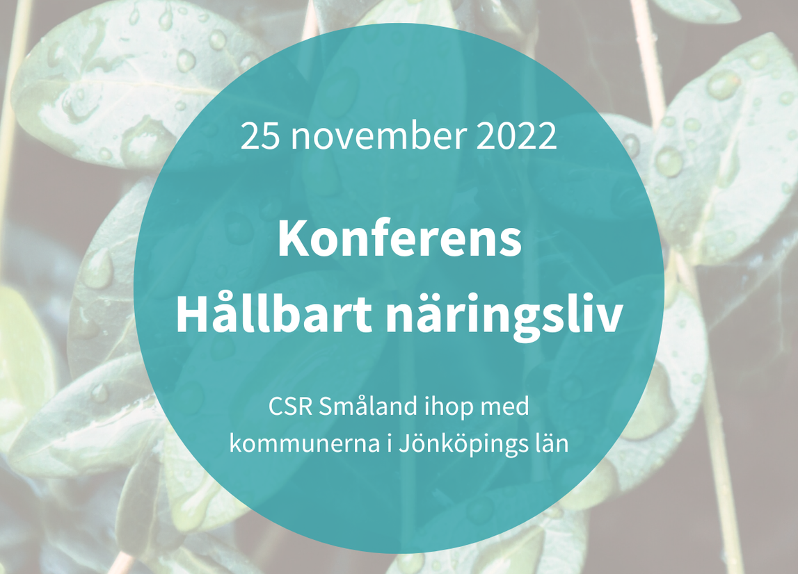 Välkommen till regional  och lokal hållbarhetskonferens!